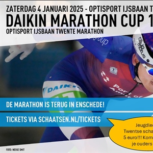 Zaterdag 4 januari Daikin Marathon Cup met korting