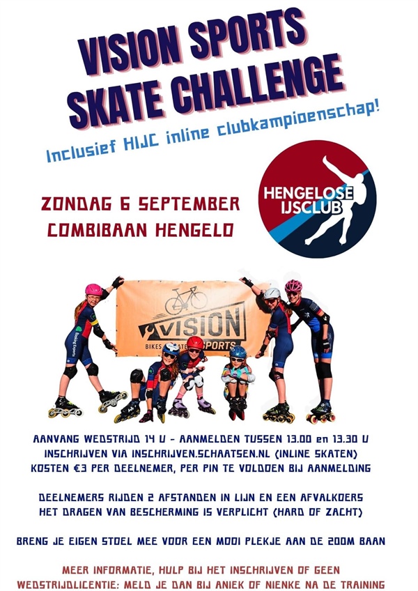 Vision Sports Skate Challenge en HIJC Clubkampioenschap Inline Skaten